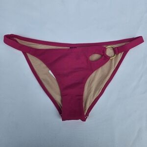 L'Agent Agent Provocateur Adrina Bikini Bottoms Cut Out Ring Pink S